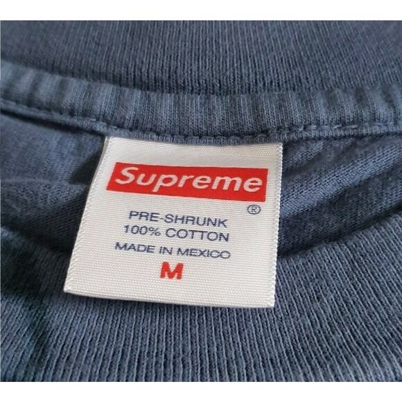 Supreme Clowns Tee Bleached Navy FW19 Week 17 Men’s Medium 100% Cotton - Picture 9 of 10